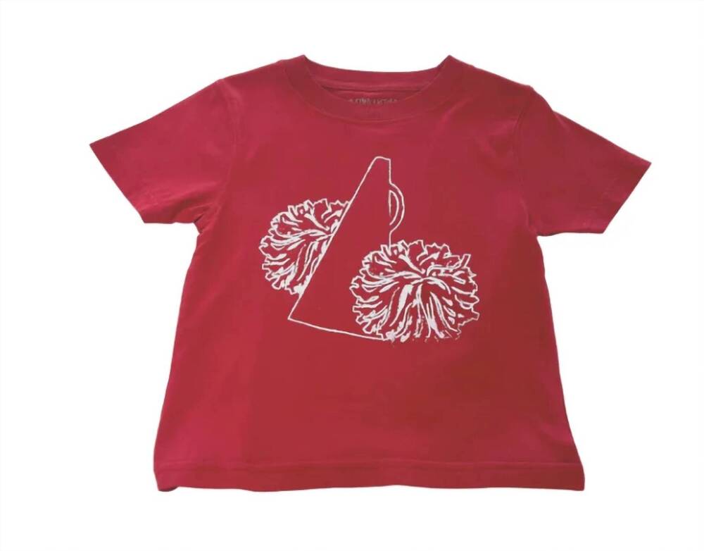 NEW MUSTARD & KETCHUP KIDS kids' garnet poms t-shirt in cheerleader - Picture 1 of 1